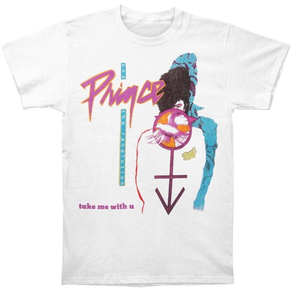 Prince Unisex Adult Take Me With U T-Shirt / White